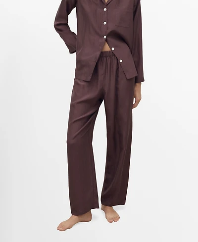 Mango Women's Long Silk Pants