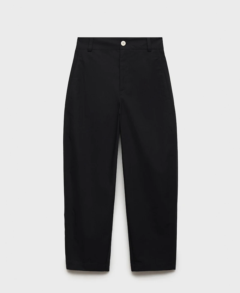 Mango Women's High-Waisted Balloon Pants