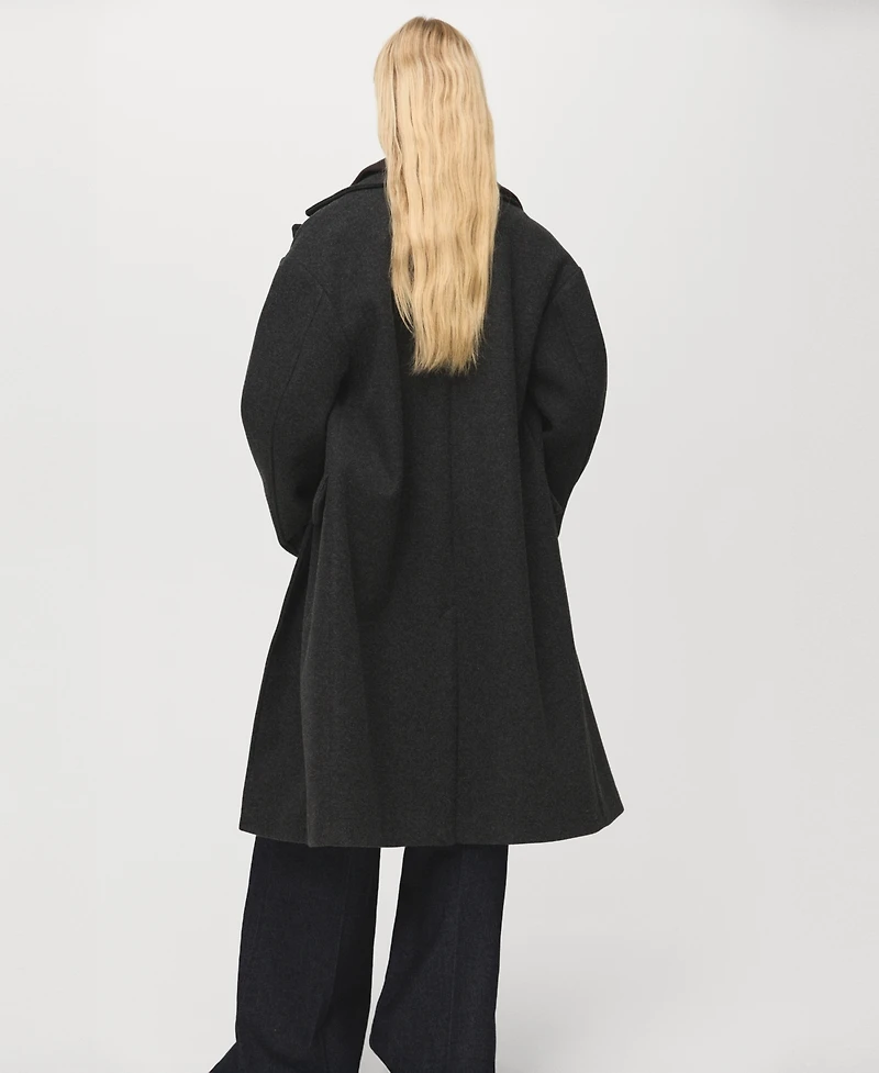 Mango Women's Double-Breasted Midi Coat