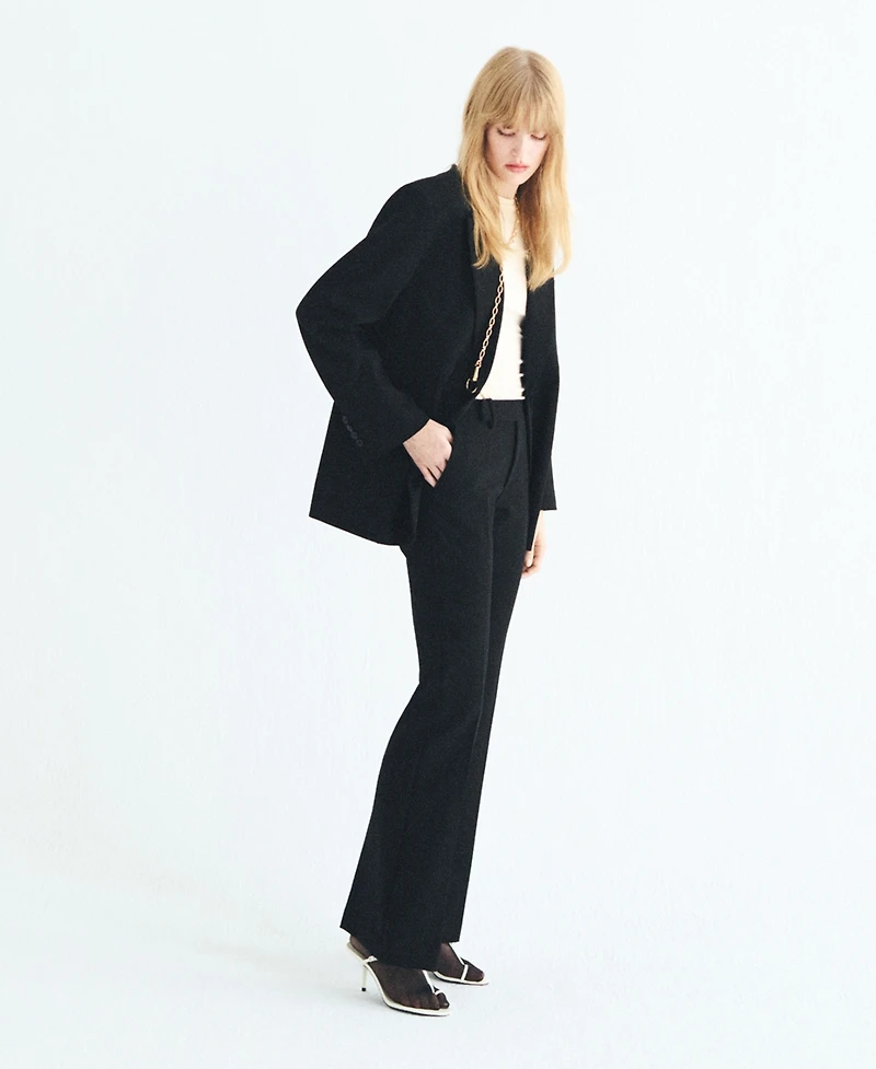 Mango Women's Mid-Rise Flare Pants