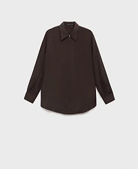 Mango Women's Silk Oversized Shirt