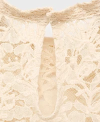 Mango Women's Lace Combination Blouse