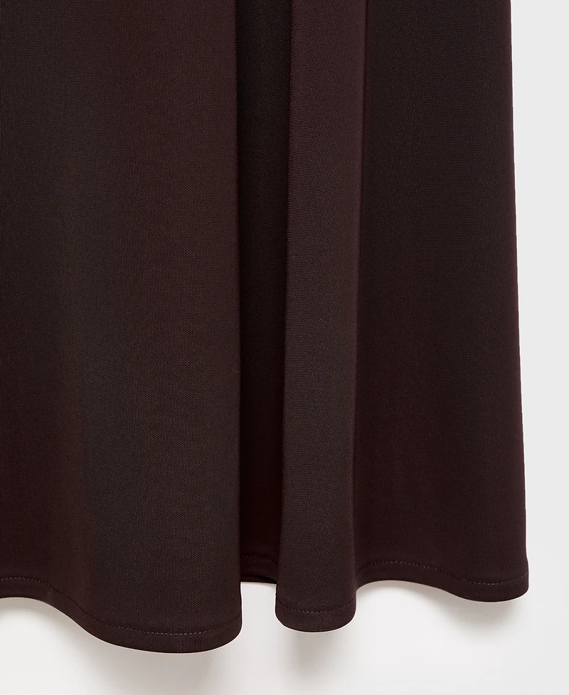 Mango Women's Asymmetrical Neckline A-Line Dress