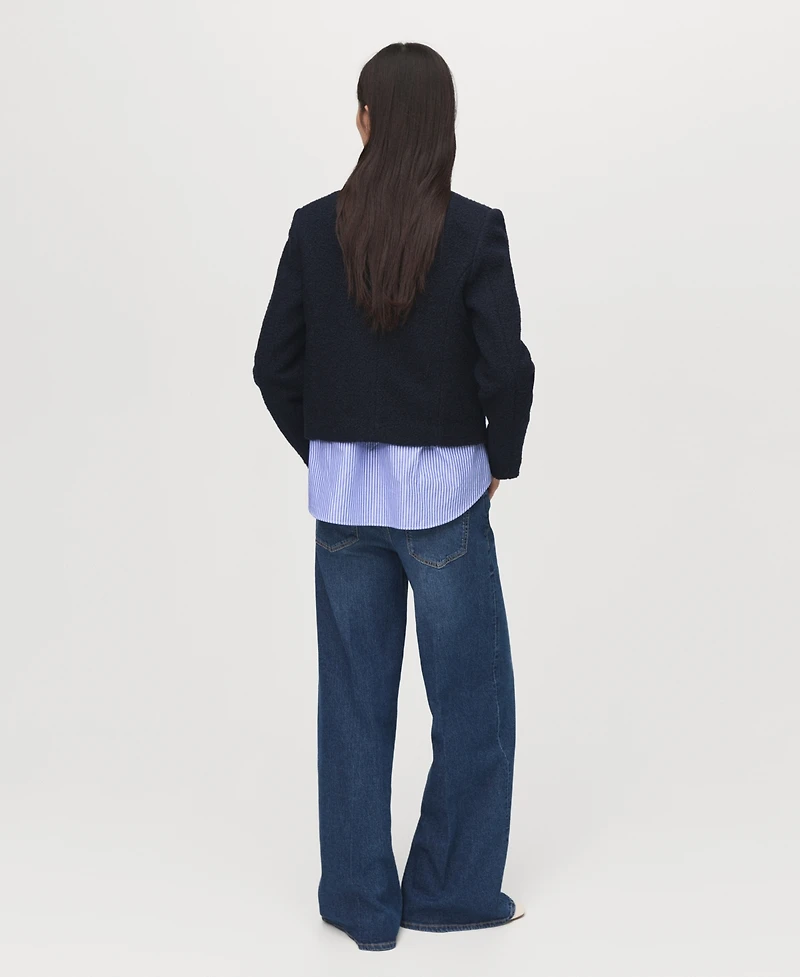 Mango Women's Jewel Buttons Boucle Jacket