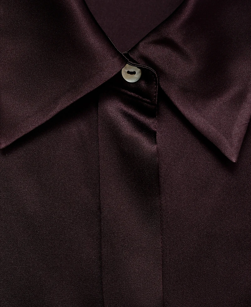 Mango Women's Silk Satin Shirt