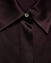 Mango Women's Silk Satin Shirt