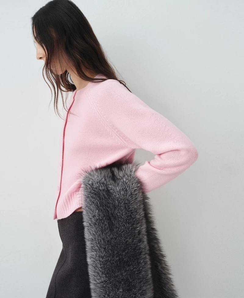 Mango Women's Chunky Knit Wool-Blend Cardigan