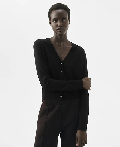 Mango Women's Wool V-Neck Cardigan
