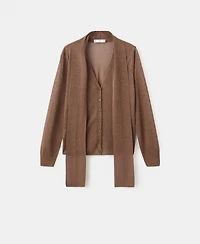 Mango Women's Foulard Fine-Knit Cardigan