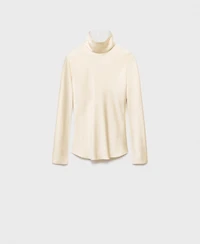 Mango Women's High-Neck Satin Blouse