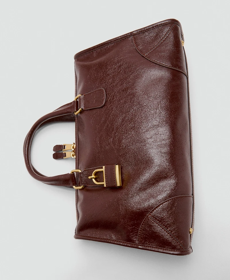 Mango Women's Rectangular Handles Handbag
