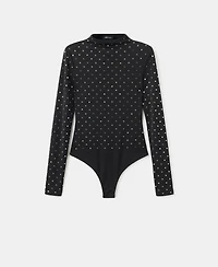 Mango Women's Long-Sleeved Crystal Bodysuit