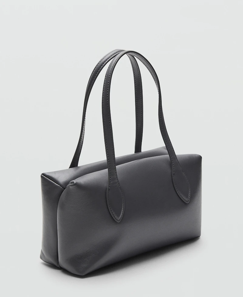 Mango Women's Quilted Leather Shoulder Bag