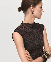 Mango Women's Leopard-Print Fitted Dress