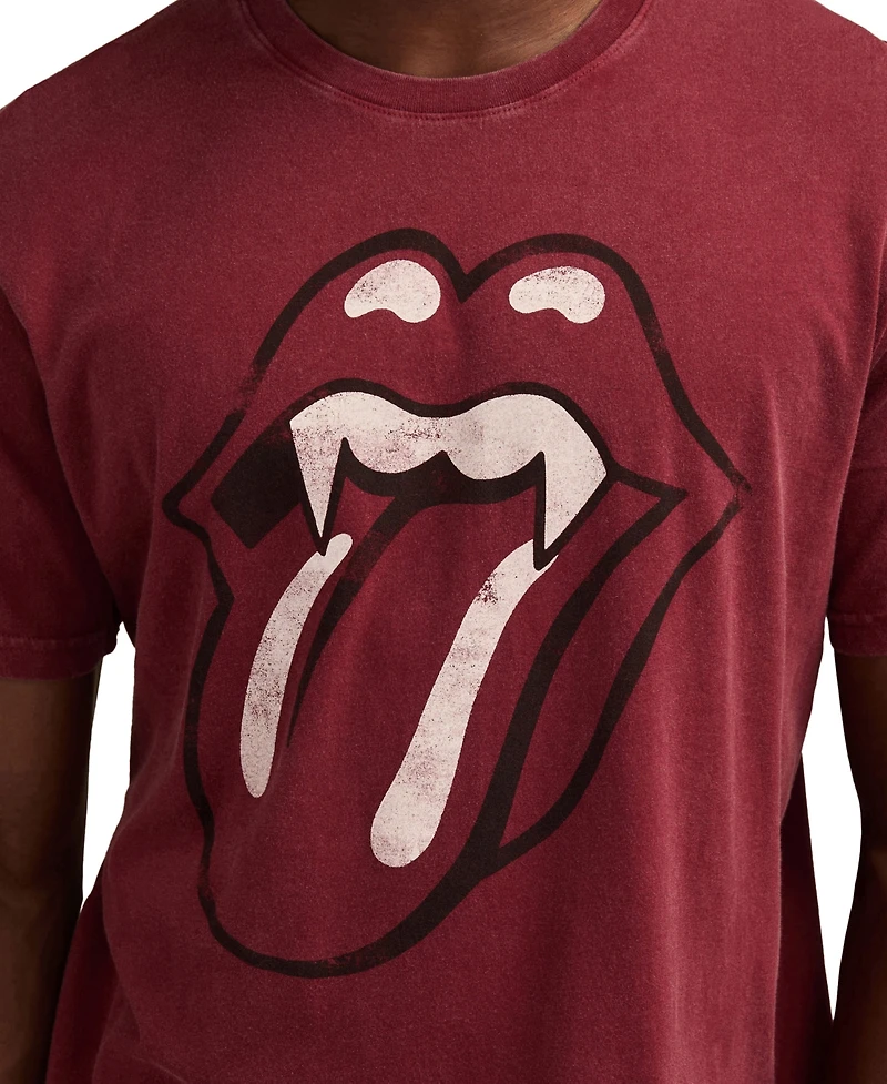 Lucky Brand Men's Rolling Stones Fangs Crewneck T-Shirt