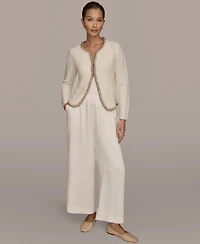 Donna Karan Weekend Women's Long Sleeve Crew Neck Jacket