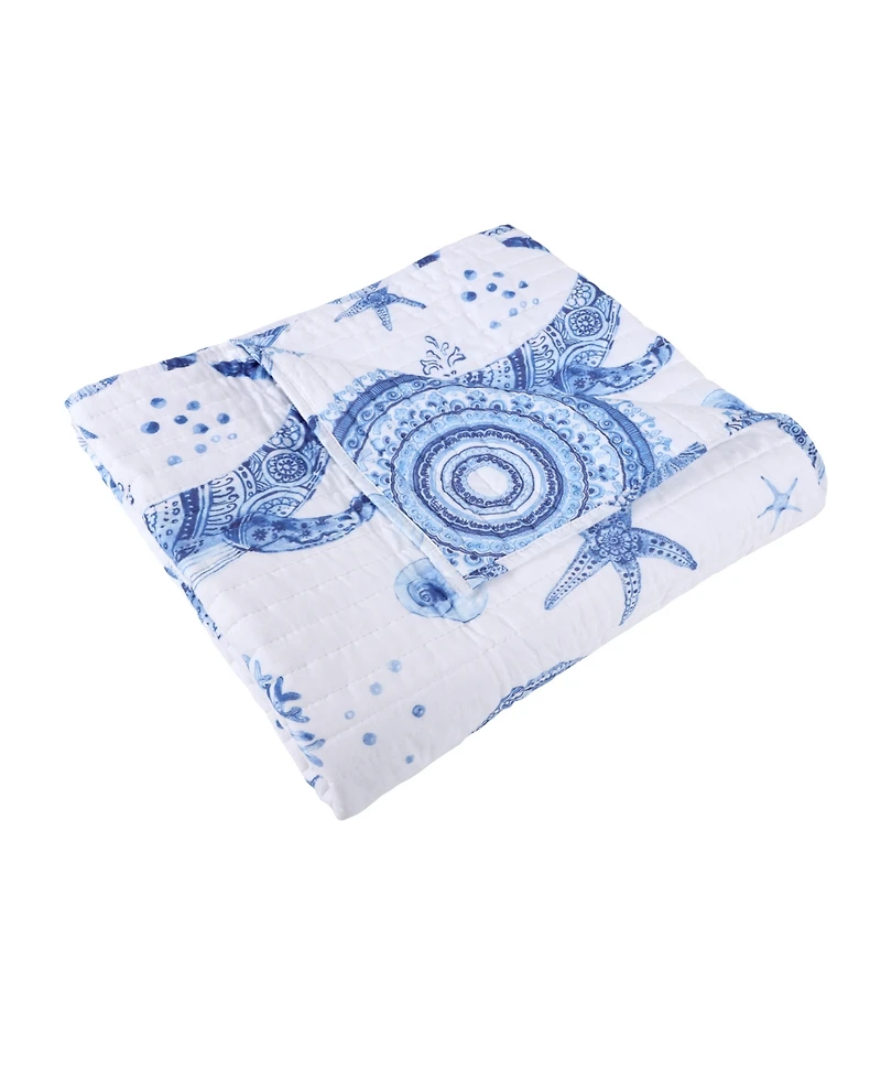 Levtex Batik Ocean Reversible Quilted Throw, 50" x 60"