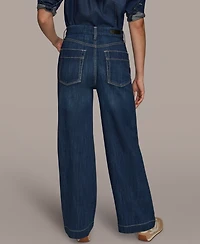 Donna Karan Weekend Women's High Rise Wide Leg Jeans