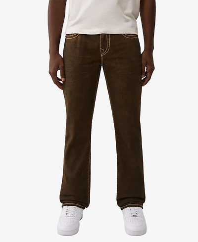 True Religion Men's Big T Stitch Detail Straight Fit Jeans