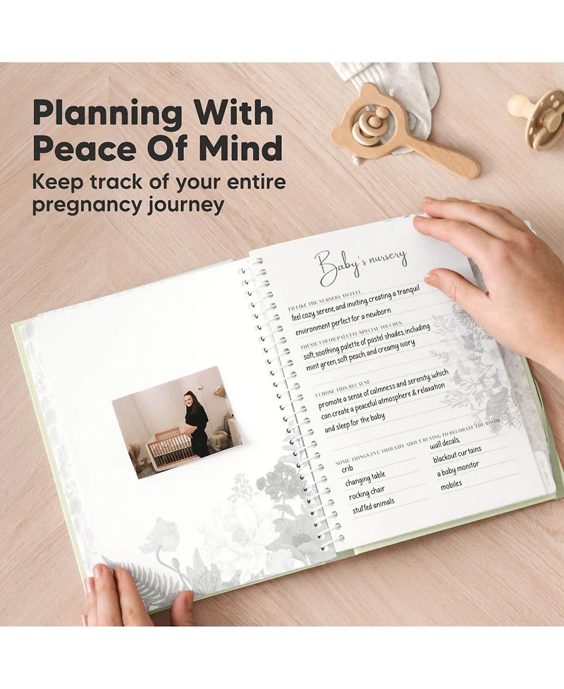 KeaBabies Pregnancy Journal, Announcements, 80 Pages Hard Cover Book For Mom To Be Gift