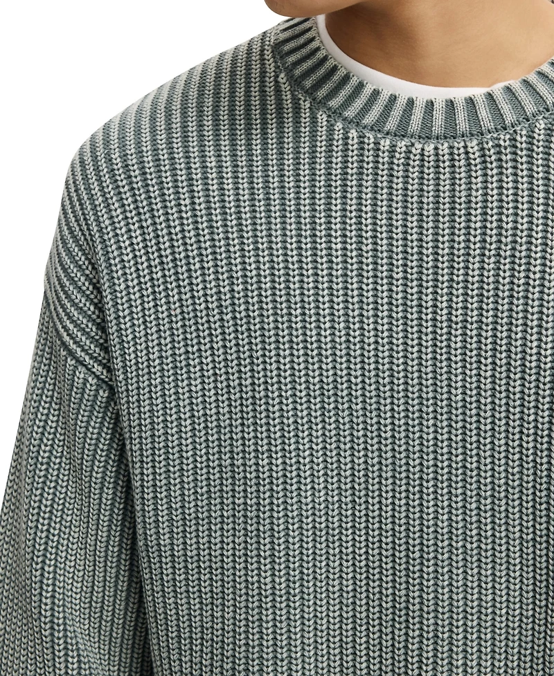 Cotton On Men's Washed Box Fit Crew Sweater
