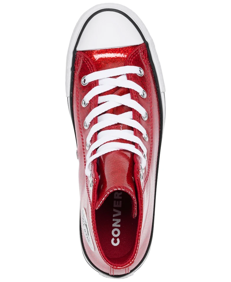 Converse Big Girls Chuck Taylor All Star Glitter Lift Platform Casual Sneakers from Finish Line