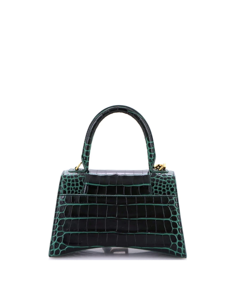 Pre-Owned Balenciaga Hourglass Top Handle Bag Embossed Leather