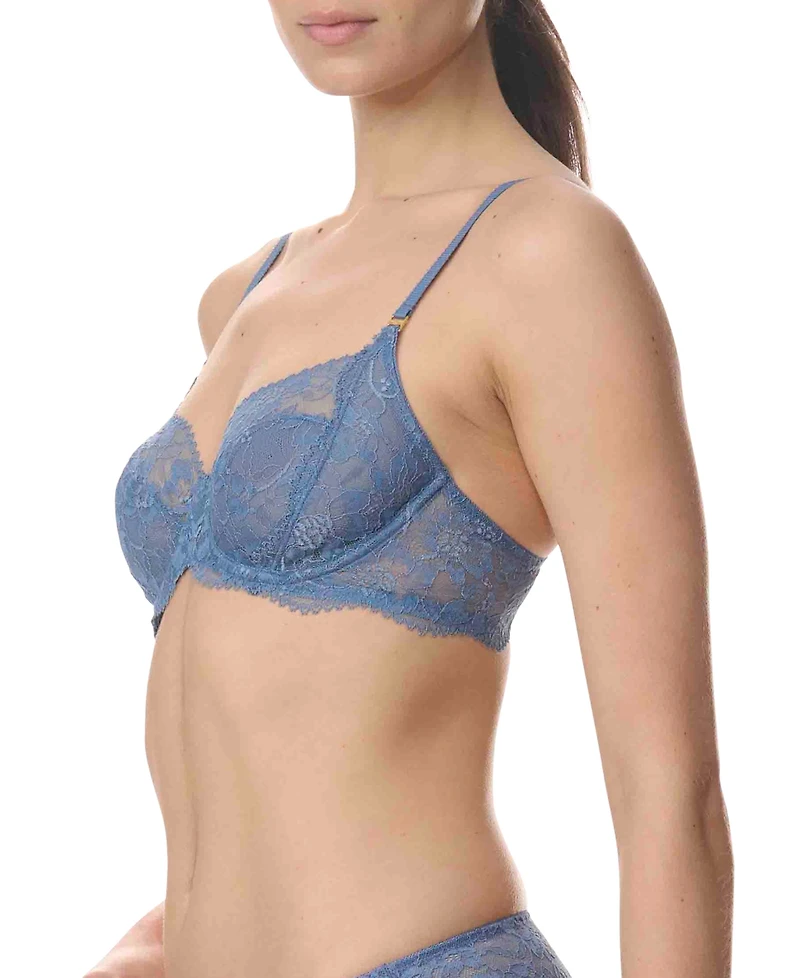 Lauren Ralph Women's Unlined Lace Full Coverage Bra
