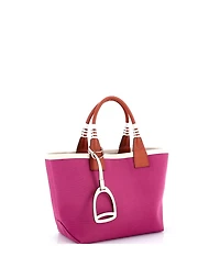 Pre-Owned HERMA‰S 25 Sac Steeple Tote Toile with Leather