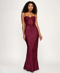 City Studios Juniors' Lace Busiter Trim Maxi Dress