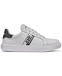 Karl Lagerfeld Paris Men's Side Logo Plain Toe Sneakers