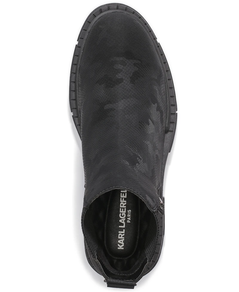 Karl Lagerfeld Paris Men's Camo Chelsea Boots