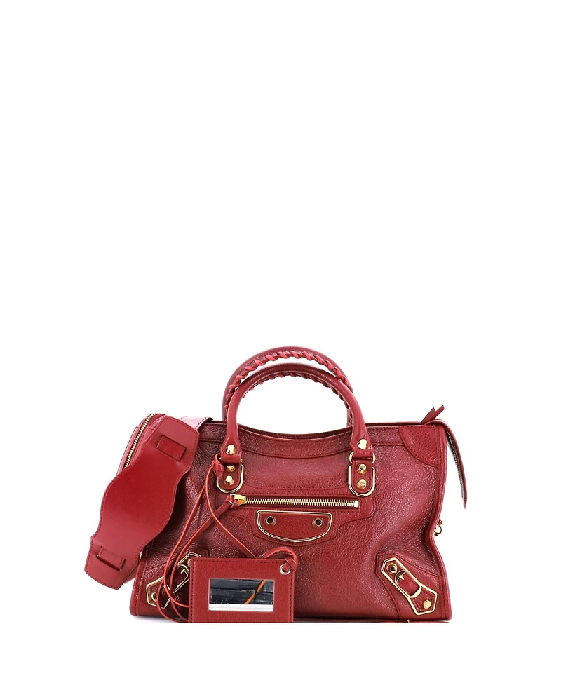 Pre-Owned Balenciaga Small City Classic Metallic Edge Bag Leather