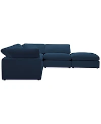 Furniture Fog -Pc. Fabric L-Sectional Ottoman End Sofa Set