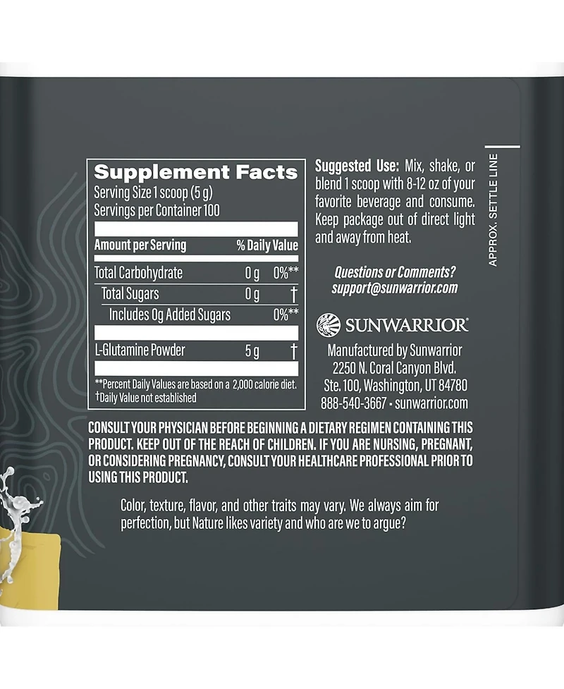 Us Active Glutamine Unflavored 500g Tub (100 srv)