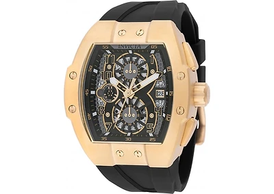 Invicta Men's 48029 Invicta Racing Quartz 3 Hand Black, Grey, Transparent Dial Watch