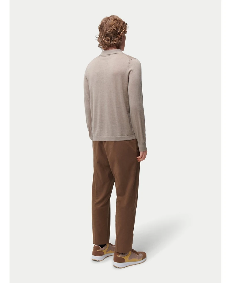 Gobi Cashmere Men's Cashmere Silk Polo-Neck Cardigan