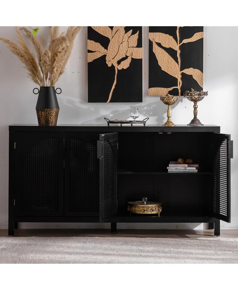 Streamdale Rattan Door Sideboard Buffet Cabinet