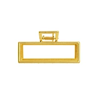 Headbands of Hope Medium Rectangle Claw Clip – Gold Metal