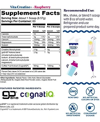 Vitauthority Us Vita Creatine + Raspberry 394g Round Tub (60 srv)