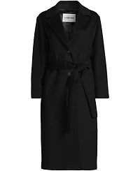 Lands' End Women's Wool Wrap Long Coat