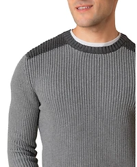 Hope & Henry Men's Organic Crew Neck Shoulder Detail Sweater