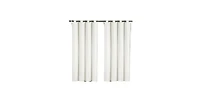 GoodGram 2 Pack: Hotel Thermal Grommet 100% Blackout Curtains - 52 in. W x 90 in. L, White
