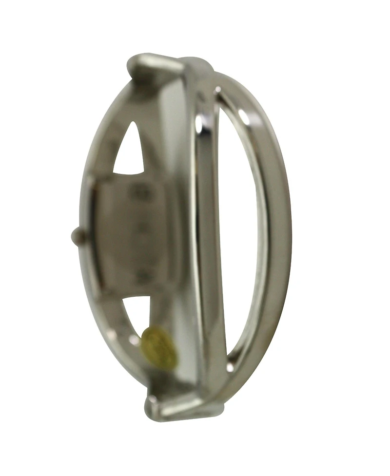 Olivia Pratt Silver Rhinestones And Pearl Tone Bangle Watch