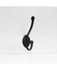 Streamdale Farmhouse Hall Tree Bench Shoe Cabinet - Walnut & Black