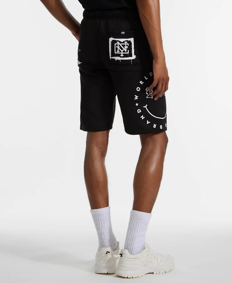 Ecko Unltd Men's Pro Rata Fleece Regular Fit Shorts