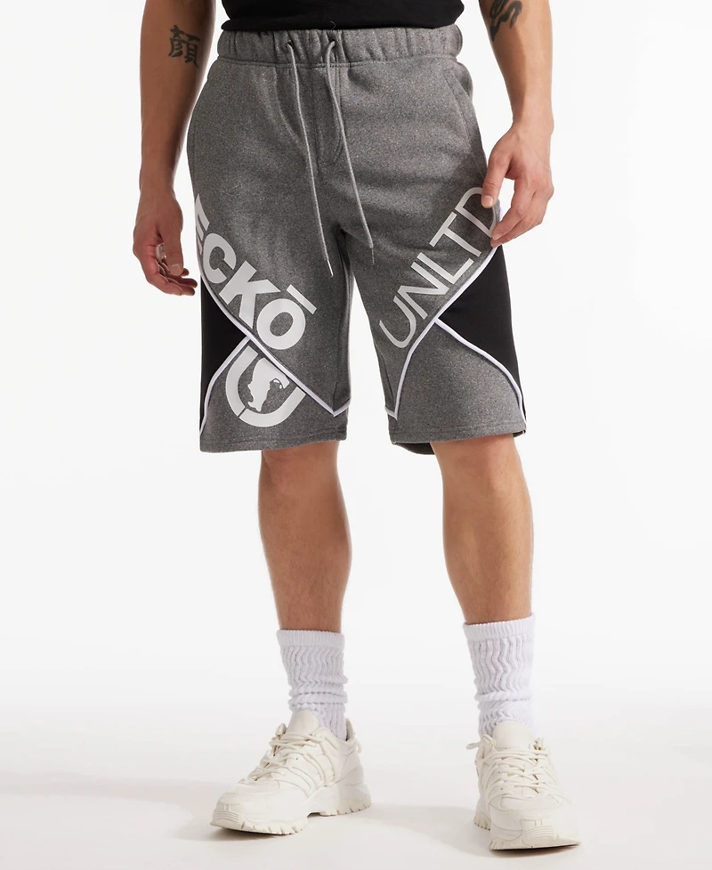 Ecko Unltd Men's Indented Fleece Regular Fit Shorts