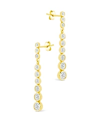 Sterling Forever Silver Ianthe Brilliant Cut Cz Dangle Earrings