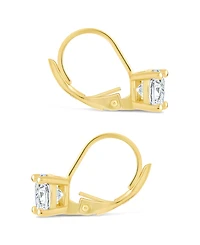 Sterling Forever Sterling Silver Round Cut French Clip Earrings