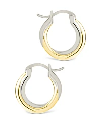 Sterling Forever Sterling Silver Janice Twisted Hoop Earrings